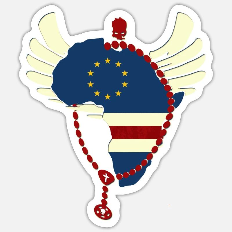 Cabo Verde - Sticker Größe S (10 x 10 cm) - Mattweiß
