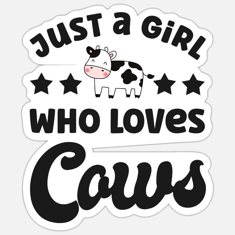 Cow cows - Sticker size S (10 x 10 cm) - white matte