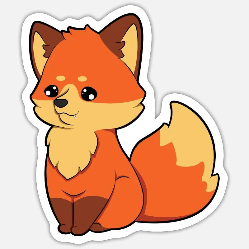 fox - Sticker size S (10 x 10 cm) - white matte