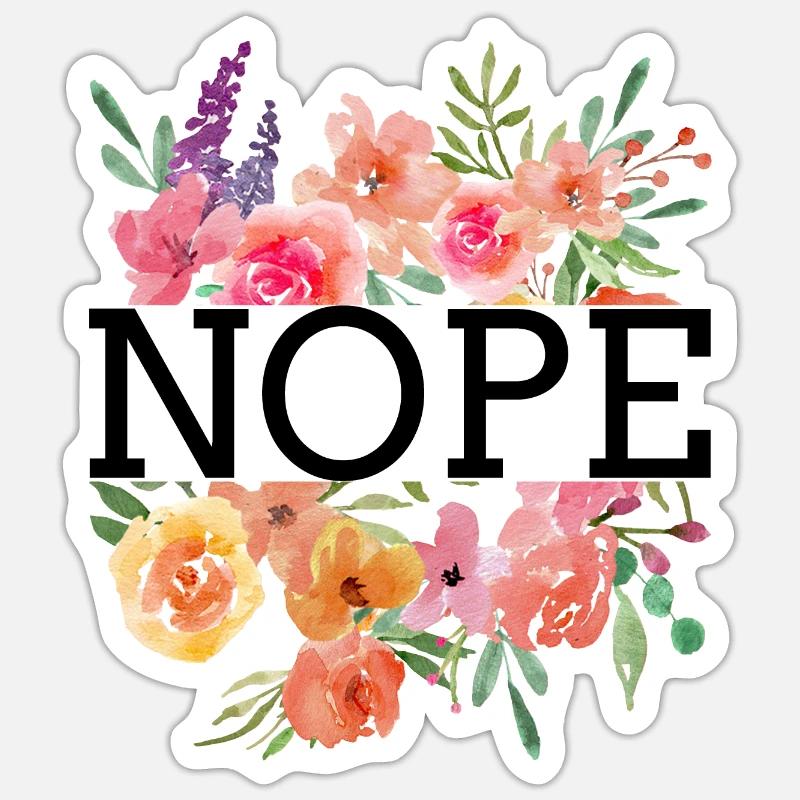 Nope Non Sticker taille S (10 x 10 cm)