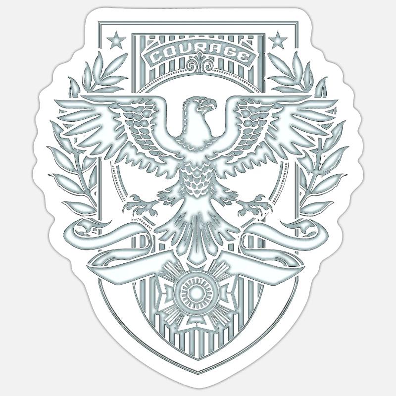 Armee - Sticker Größe S (10 x 10 cm) - Mattweiß