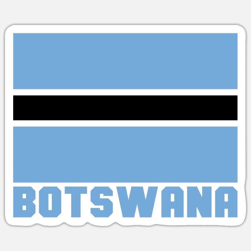 Botswana - Sticker Größe S (10 x 10 cm) - Mattweiß