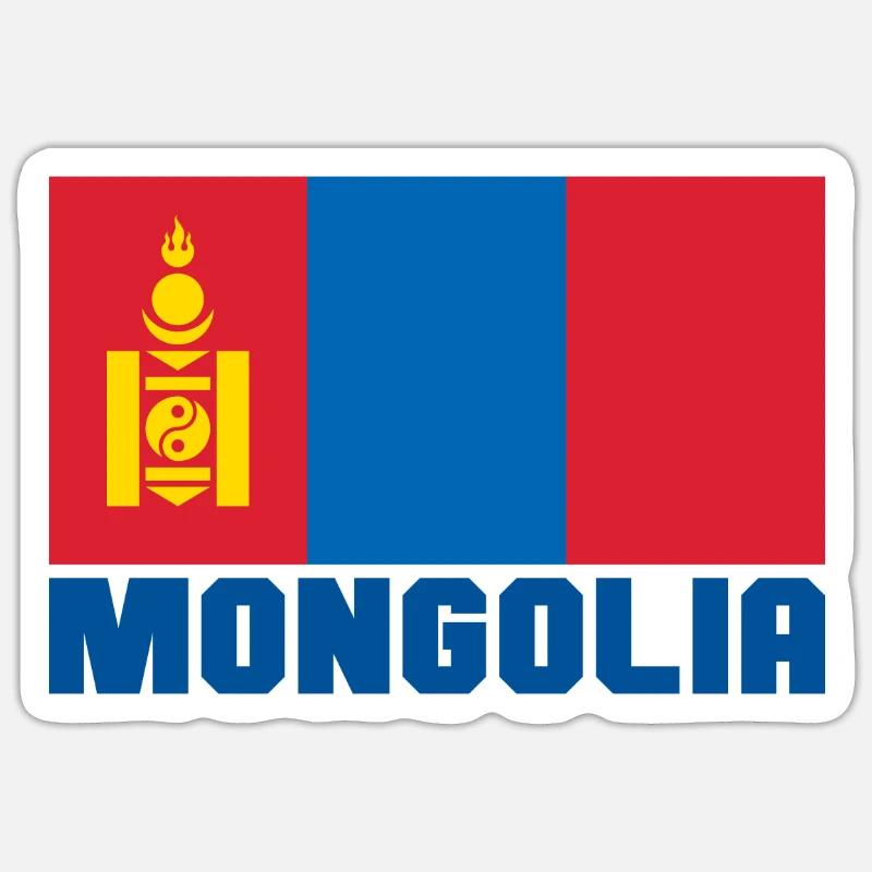 Mongolie Sticker taille S (10 x 10 cm)