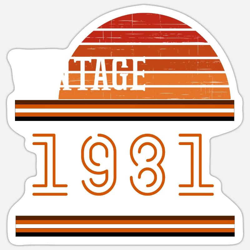 1981 - Sticker Größe S (10 x 10 cm) - Mattweiß