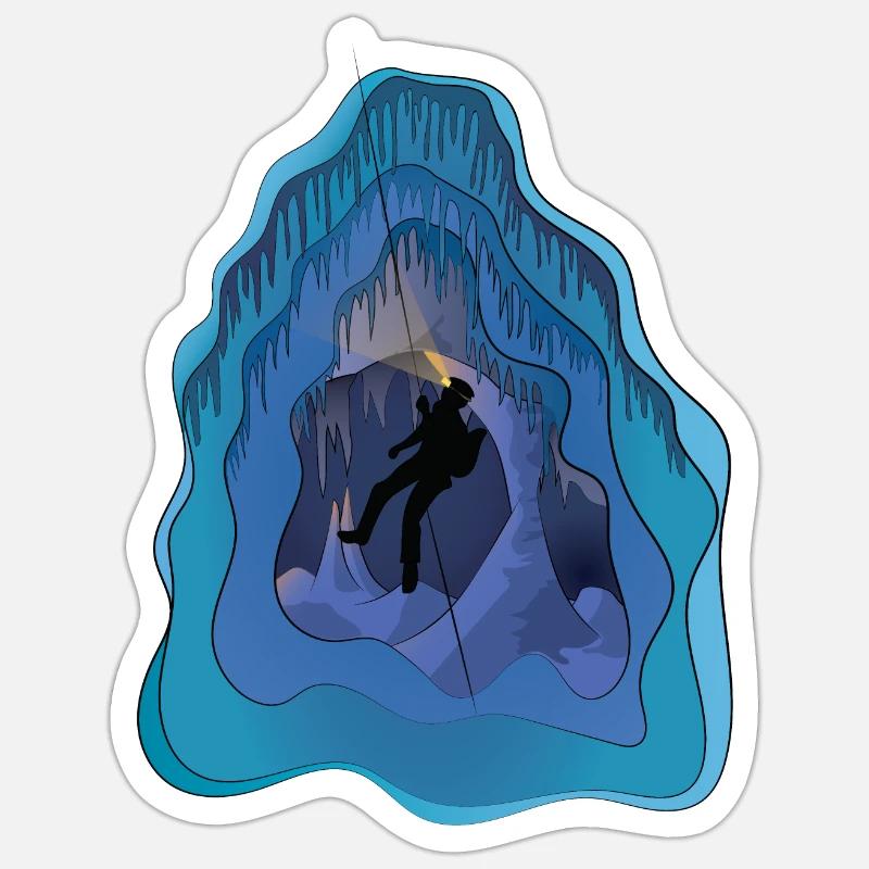 Caver - Caving, Potholing, Spelunking Sticker size S (10 x 10 cm)