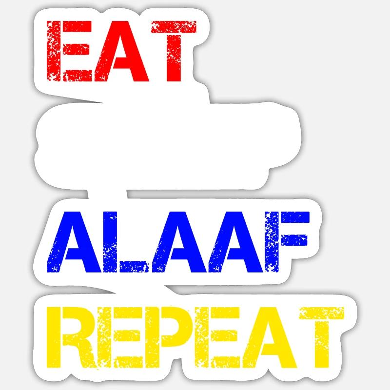 MANGER DORMIR ALAAF RÉPÉTER | Carnaval Sticker taille S (10 x 10 cm)