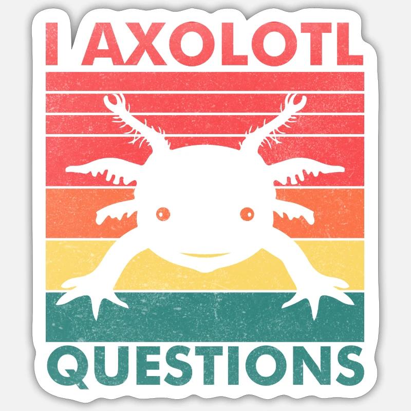 Axolotl - Sticker taille S (10 x 10 cm) - blanc mat