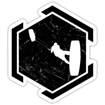 Kitesurfen Jungen Kite Surf Kiten - Sticker Größe S (10 x 10 cm) - Mattweiß - Vorne
