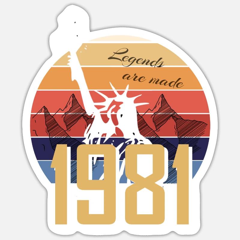 1981 der beste Jahrgang überhaupt. - Sticker Größe S (10 x 10 cm) - Mattweiß