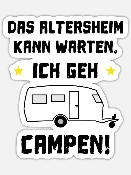 das altersheim kann warten - Sticker Größe S (10 x 10 cm) - Mattweiß