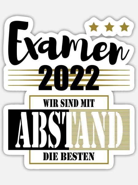 Examen 2022 Wir sind mit Abstand die Besten - Sticker Größe S (10 x 10 cm) - Mattweiß