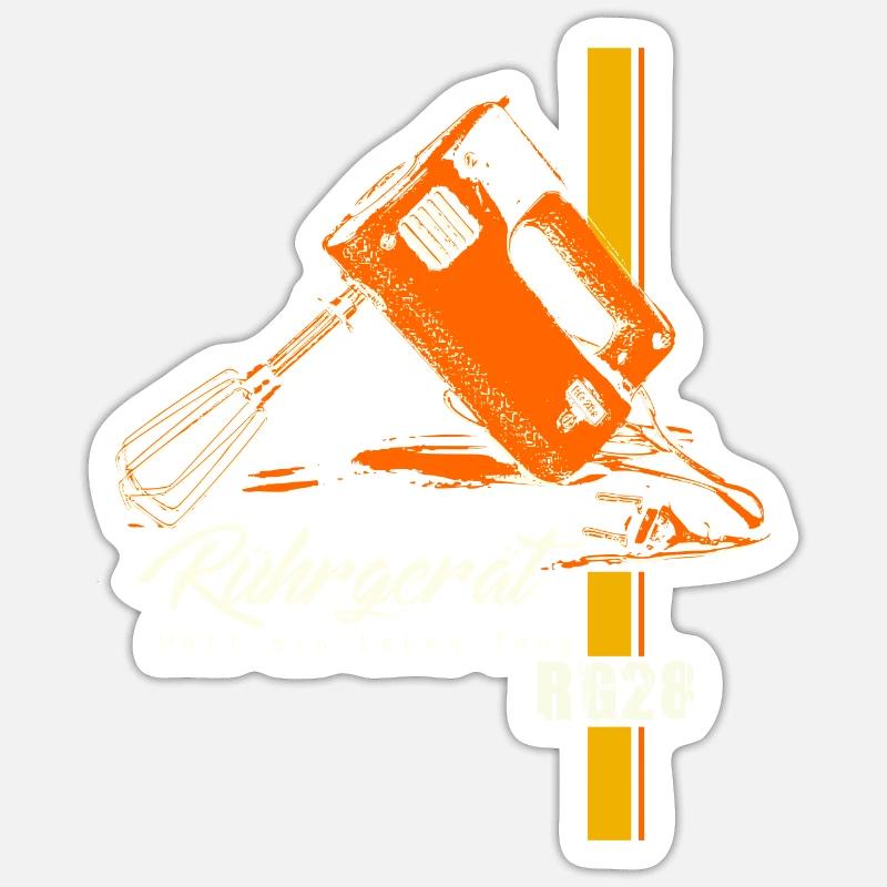 RG28 - Kultmixer der DDR - Retro Ostalgie - Sticker Größe S (10 x 10 cm) - Mattweiß
