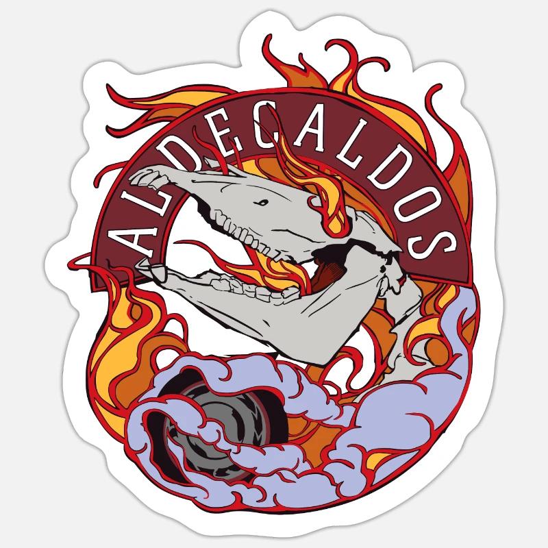 Aldecaldos Full Graphic - Sticker taille S (10 x 10 cm) - blanc mat