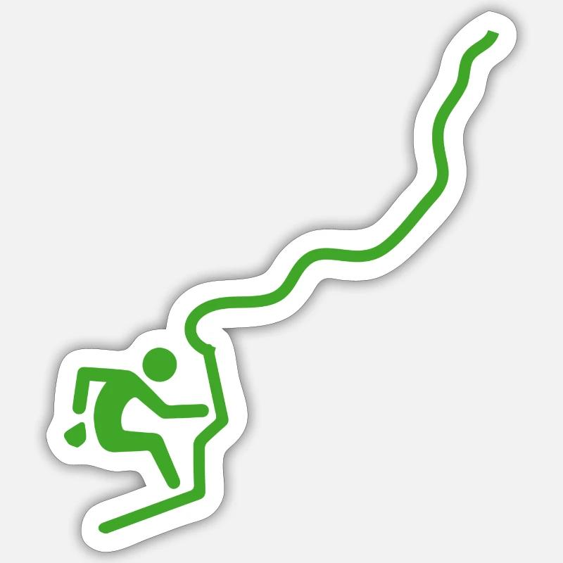 Escalade de bloc Escalade Randonnée - Sticker taille S (10 x 10 cm) - blanc mat