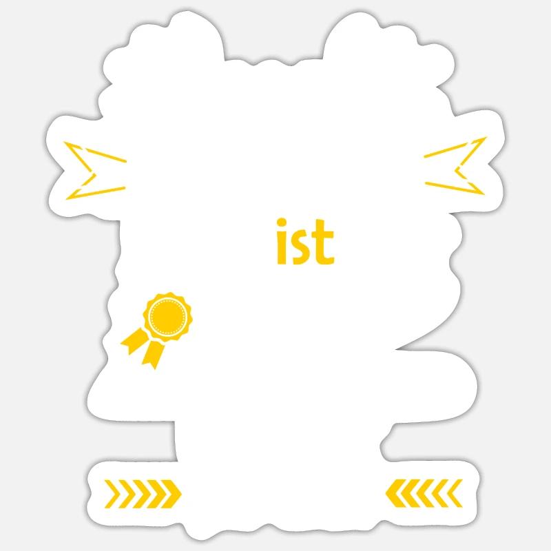 Alles wird gut Berufe Altenpflegehelfer - Sticker Größe S (10 x 10 cm) - Mattweiß