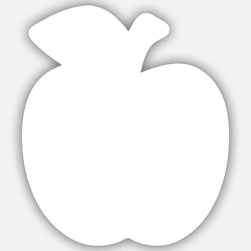 Apfel icon vitamine - Sticker Größe S (10 x 10 cm) - Mattweiß