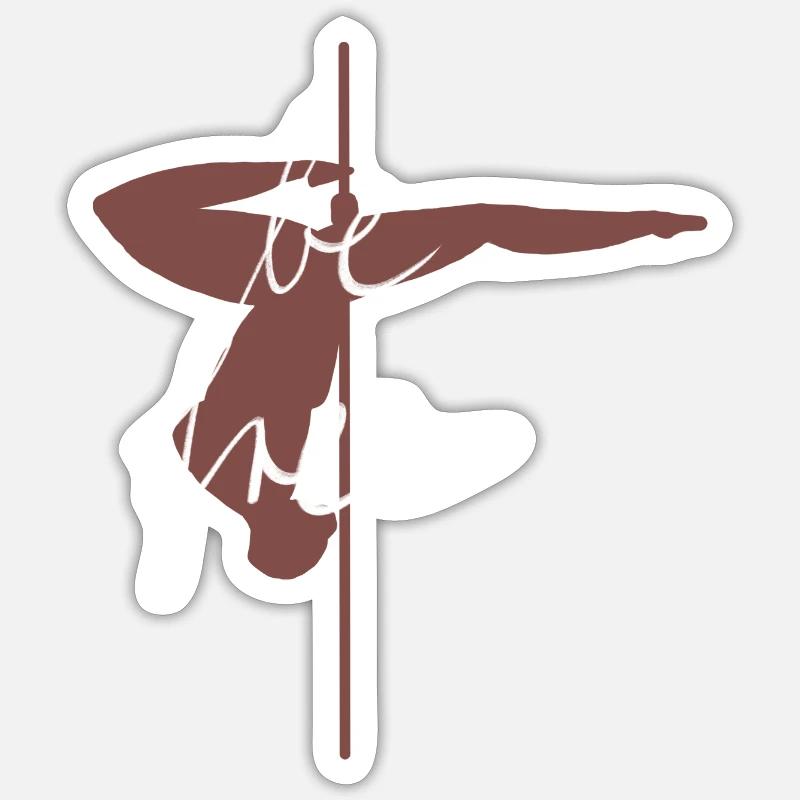 Pole Dance be free - Sticker Größe S (10 x 10 cm) - Mattweiß