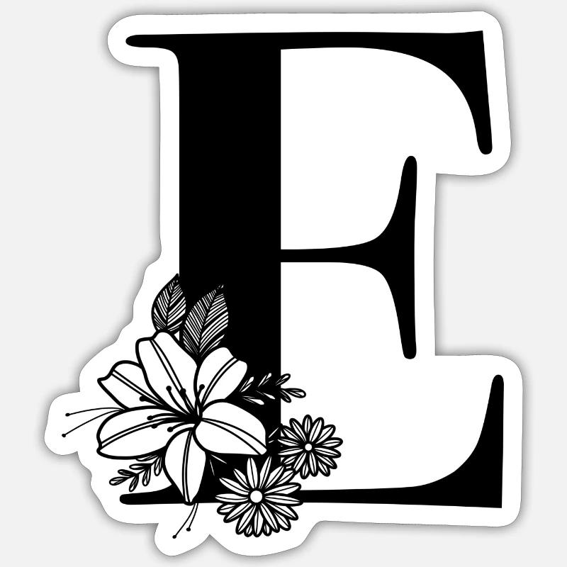 Buchstabe E Sticker Größe S (10 x 10 cm)