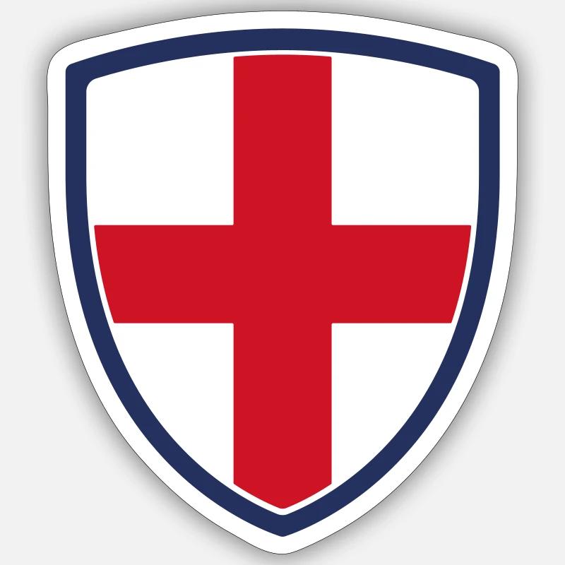 Drapeau de l’Angleterre - Sticker taille S (10 x 10 cm) - blanc mat