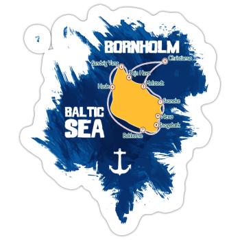 Bornholm Baltic Sea - Sticker size S (10 x 10 cm) - white matte - Front
