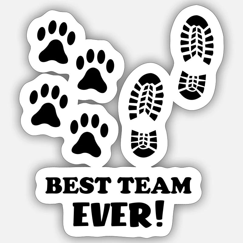 Best Team Ever - Sticker Größe S (10 x 10 cm) - Mattweiß