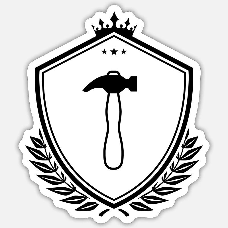 Hammer Shield Sticker size S (10 x 10 cm)