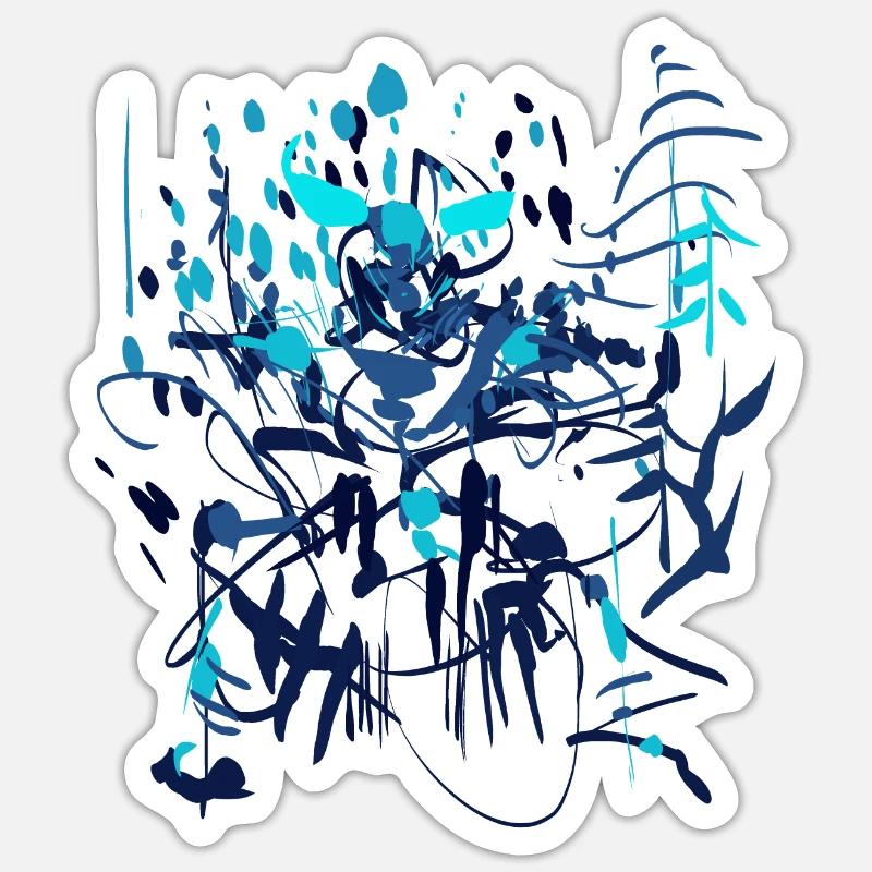 Abstrait Sticker taille S (10 x 10 cm)