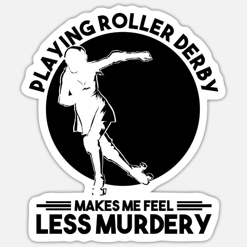 Roller derby - Sticker size S (10 x 10 cm) - white matte