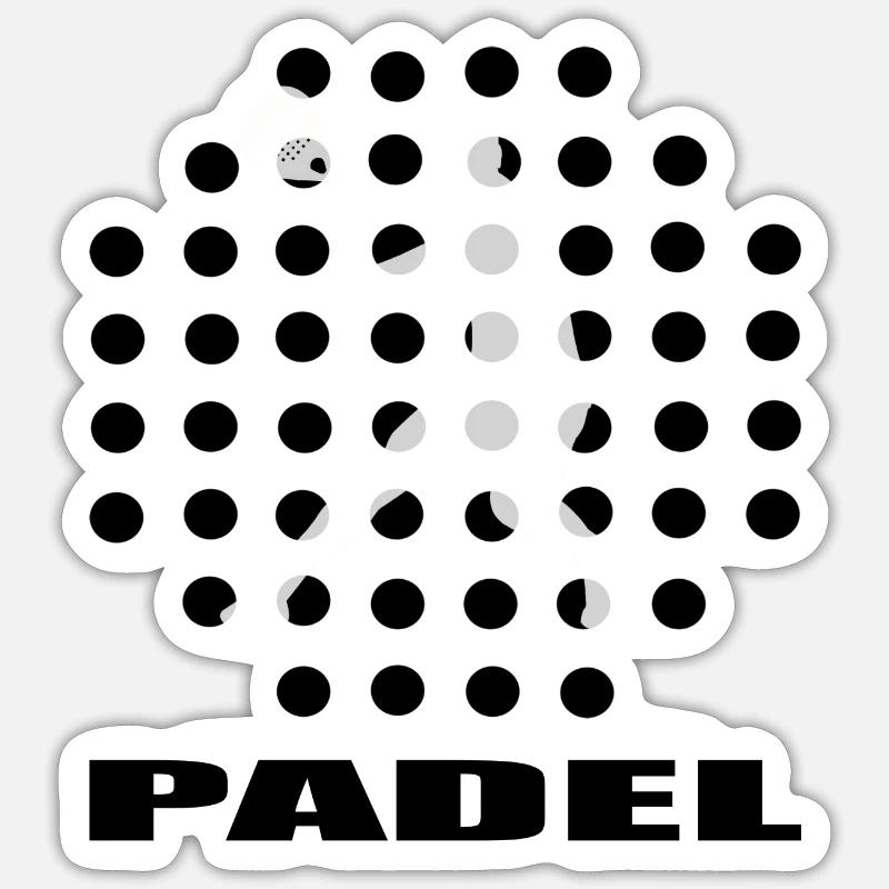Padel - Sticker taille S (10 x 10 cm) - blanc mat