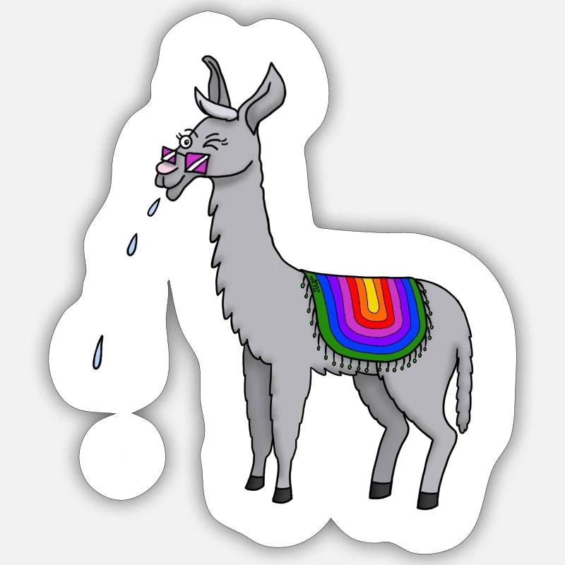 Spitting Llama Sticker size S (10 x 10 cm)