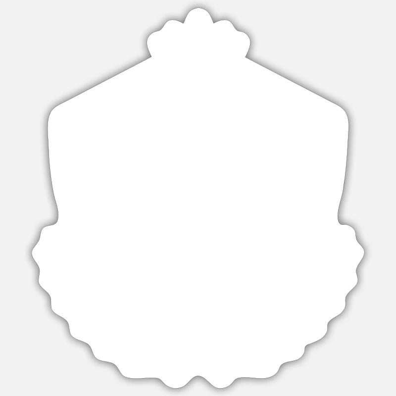 Flip-flops icon - Sticker size S (10 x 10 cm) - white matte