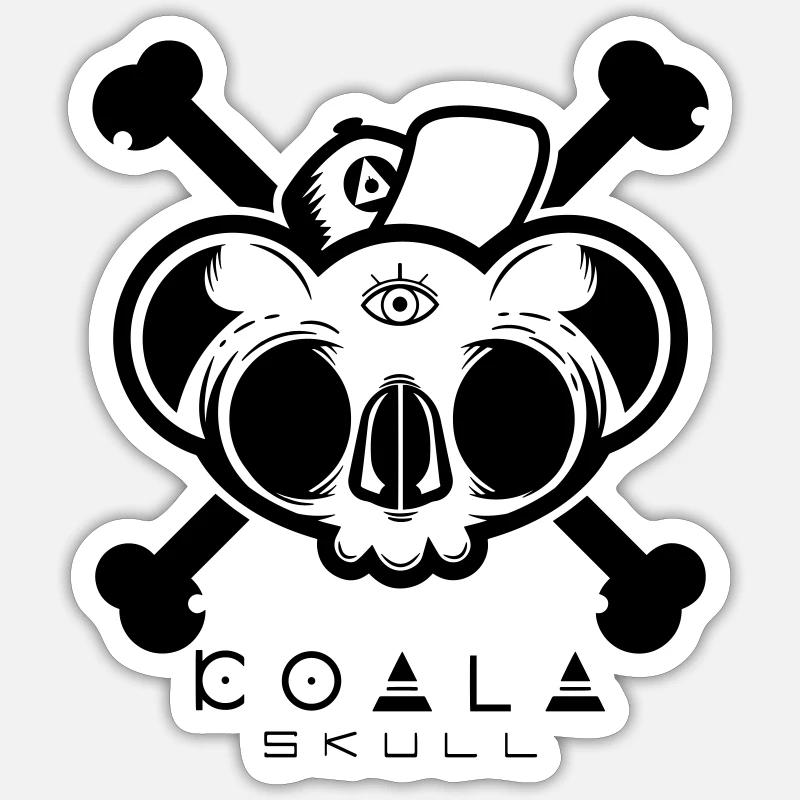 Koala Skull Pirate Sticker taille S (10 x 10 cm)