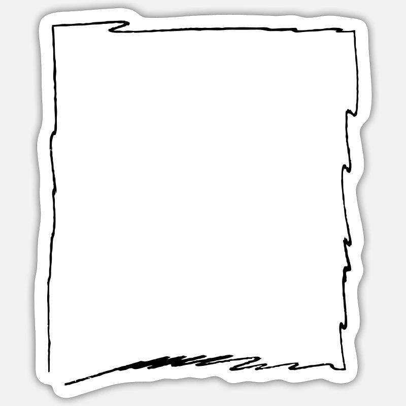Frame Sketch Line Drawing Sticker size S (10 x 10 cm)