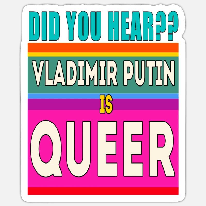 Pride Mad Vlad est un design queer de Poutine Sticker taille S (10 x 10 cm)