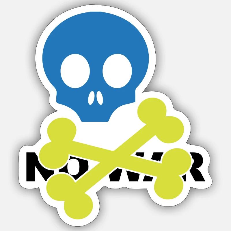 No war Bones Ukraine 3c Sticker size S (10 x 10 cm)