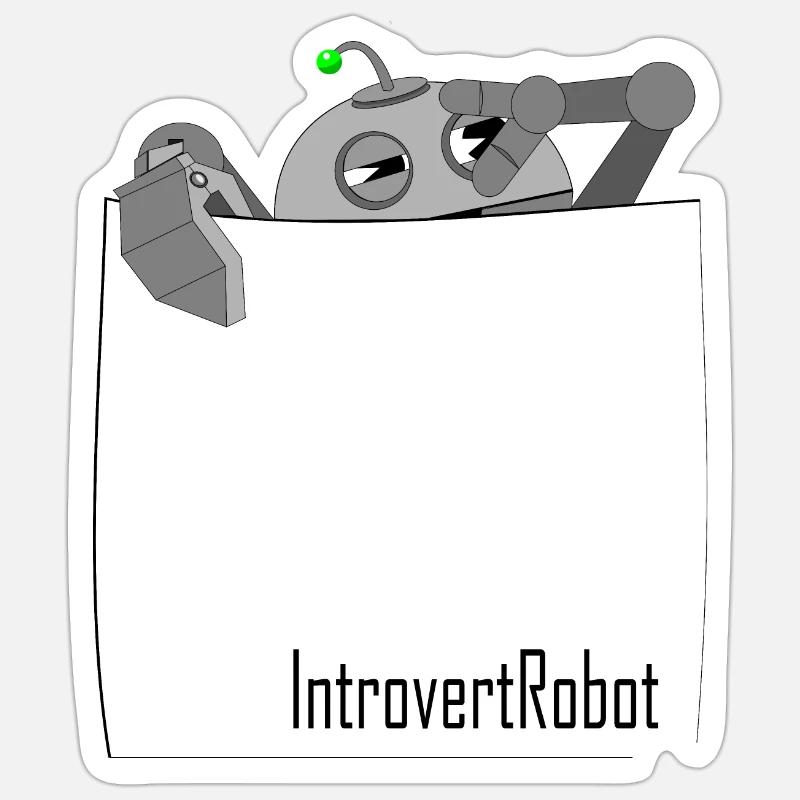 Small robot Sticker size S (10 x 10 cm)