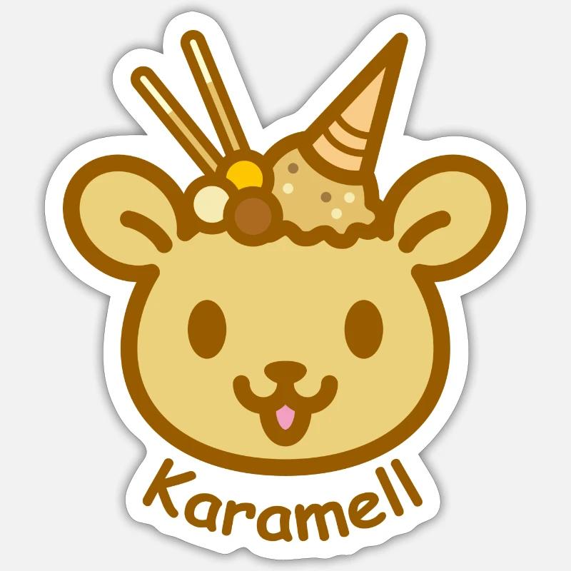 Eisbär Karamell Sticker Größe S (10 x 10 cm)