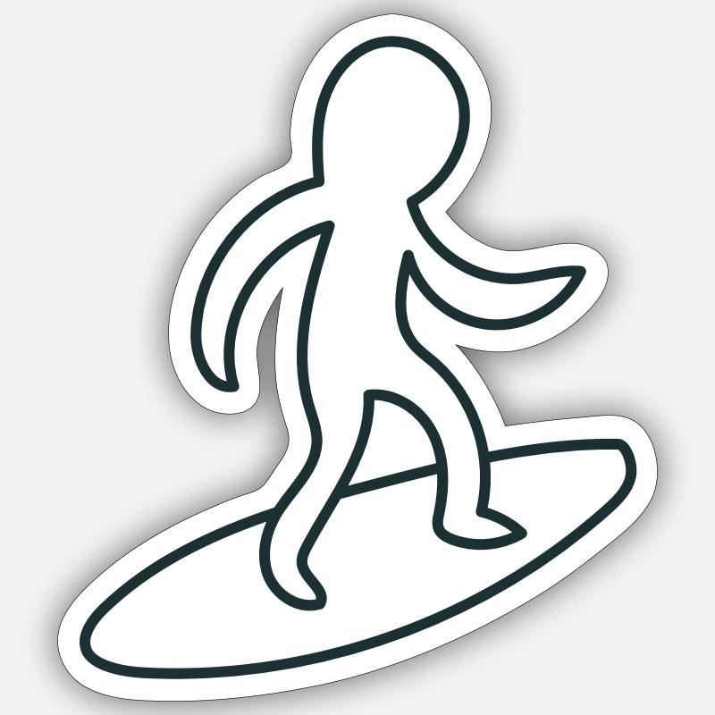 lil surf gars Sticker taille S (10 x 10 cm)