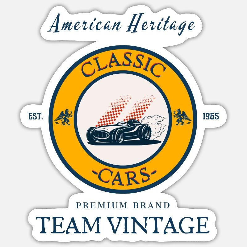 Voitures classiques Sticker taille S (10 x 10 cm)