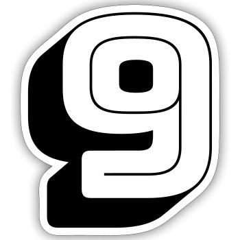 9 - Sticker size S (10 x 10 cm) - white matte - Front