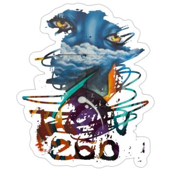 Graffiti art graffiti style graffiti Splash - Sticker size S (10 x 10 cm) - white matte - Front