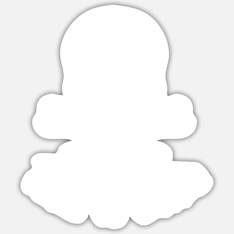 Il est temps d’effrayer Skullhead Design Sticker taille S (10 x 10 cm)