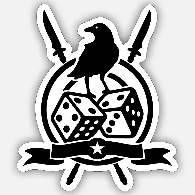 Rabe (Emblem) 01 Sticker Größe S (10 x 10 cm)