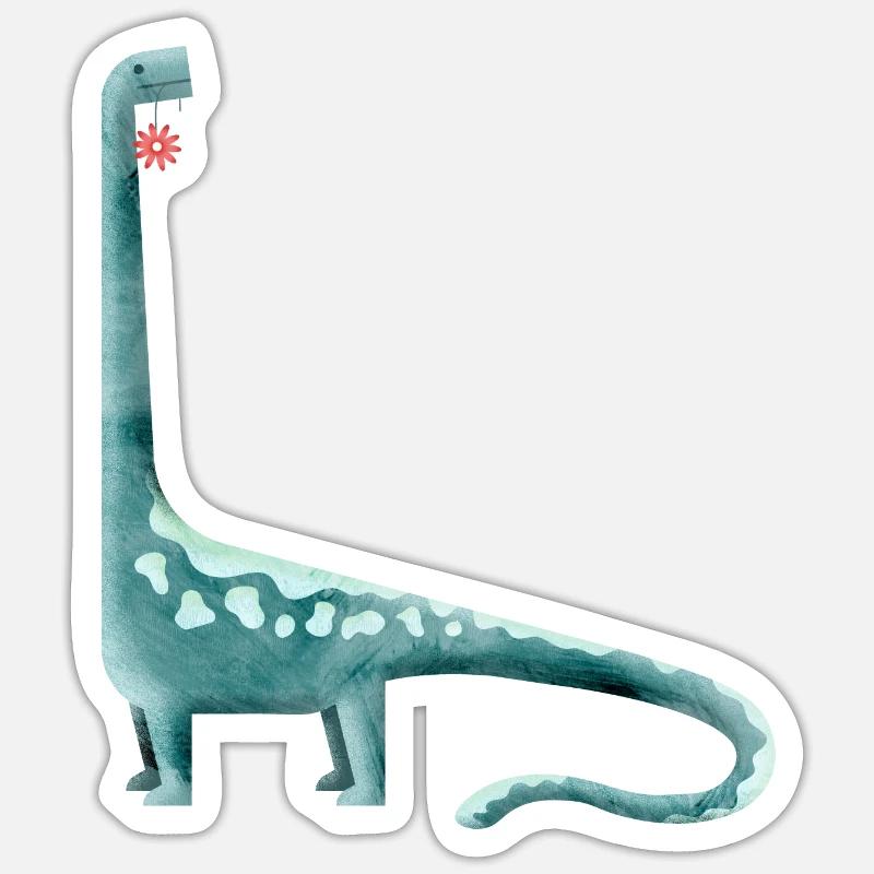 Brachiosaurus - Sticker Größe S (10 x 10 cm) - Mattweiß