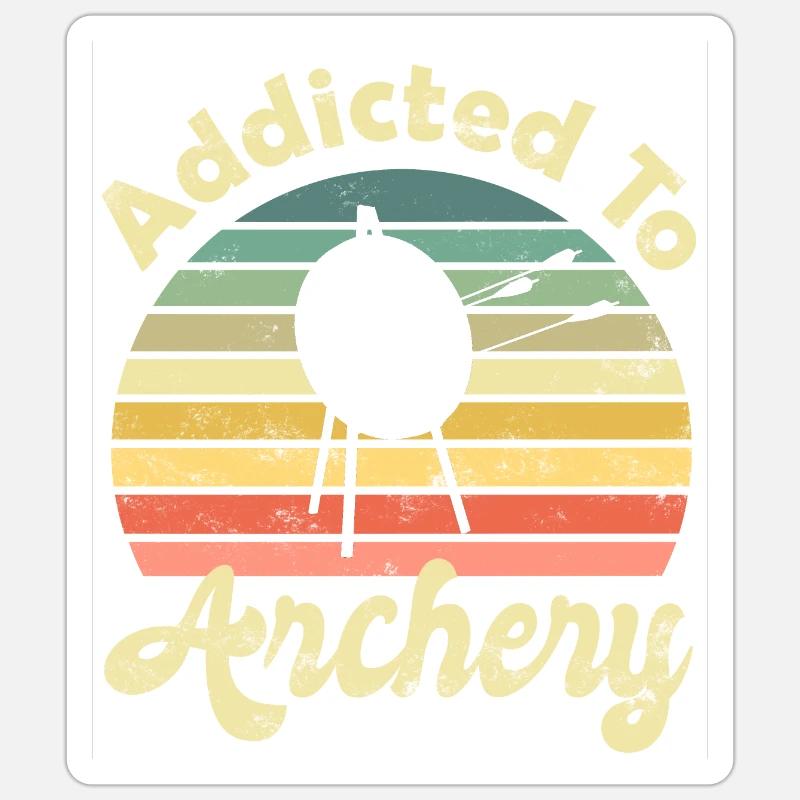 Archery Archery Archer Archer - Sticker size S (10 x 10 cm) - white matte