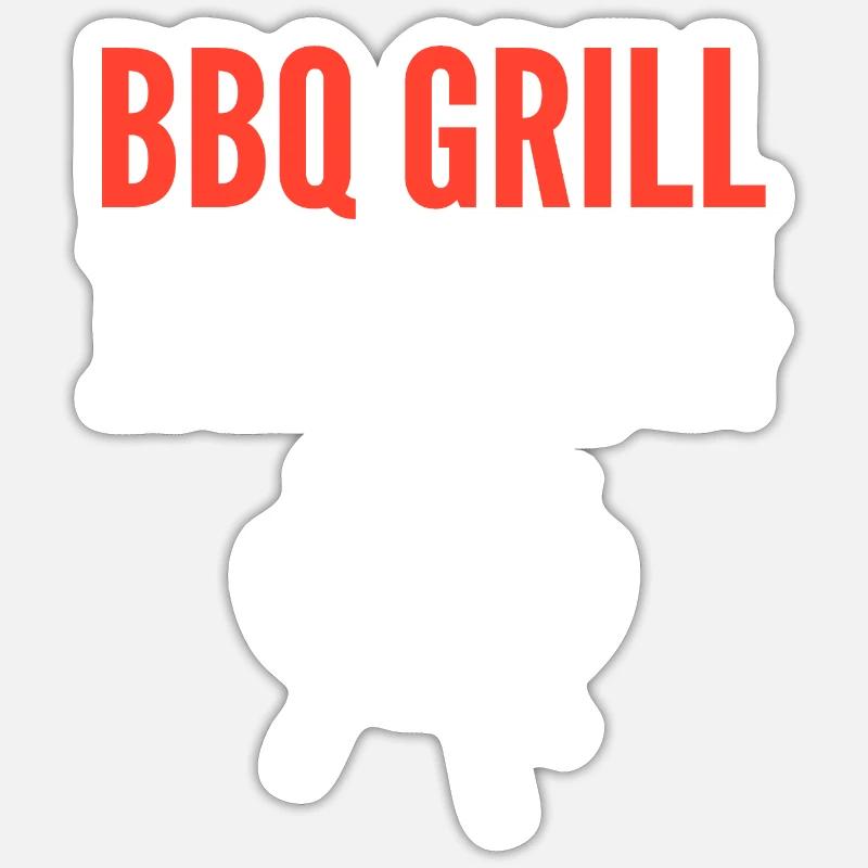 BBQ Grill King Chef Gift Sticker size S (10 x 10 cm)