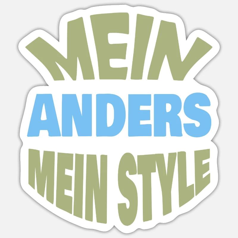 Anders - Sticker Größe S (10 x 10 cm) - Mattweiß