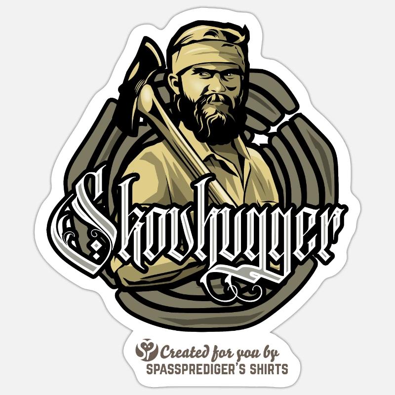 Skovhugger - Sticker taille S (10 x 10 cm) - blanc mat