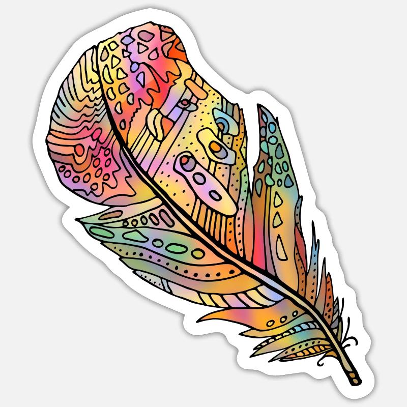 Feder Sticker Größe S (10 x 10 cm)