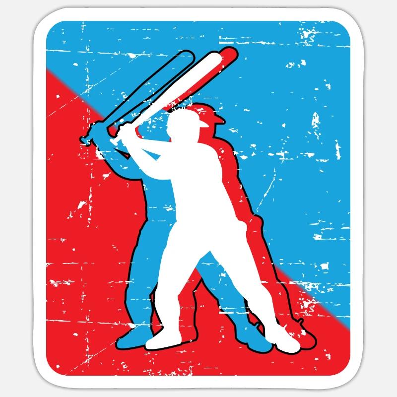 Base-ball - Sticker taille S (10 x 10 cm) - blanc mat
